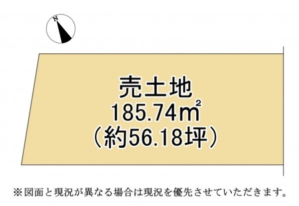 草津市西草津、土地の間取り画像です