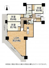 大津市皇子が丘、マンションの間取り画像です