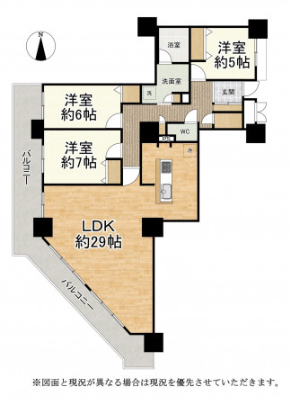大津市皇子が丘、マンションの間取り画像です
