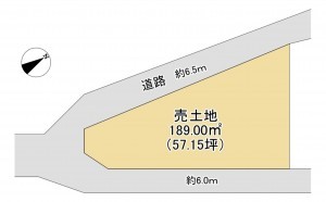 湖南市平松、土地の間取り画像です