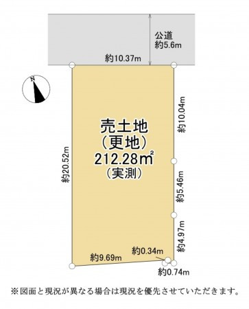 大津市松本、土地の間取り画像です