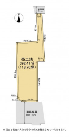 大津市膳所、土地の間取り画像です