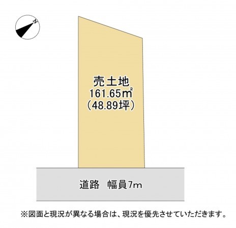 湖南市柑子袋西、土地の間取り画像です