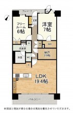 草津市西渋川、マンションの間取り画像です
