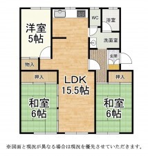 大津市打出浜、マンションの間取り画像です
