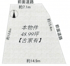 大津市南志賀、土地の間取り画像です