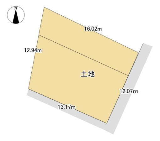 大津市木の岡町、土地の間取り画像です