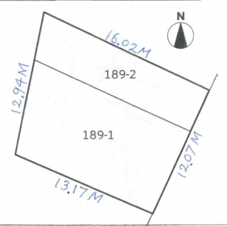 大津市木の岡町、土地の間取り画像です