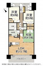 草津市南草津、マンションの間取り画像です