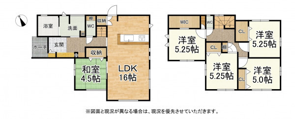 大津市雄琴、新築一戸建ての間取り画像です