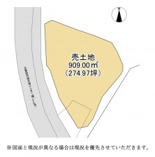 大津市本宮、土地の間取り画像です
