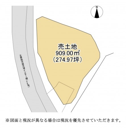 大津市本宮、土地の間取り画像です