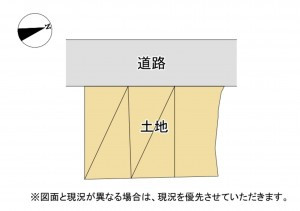 大津市際川、土地の間取り画像です