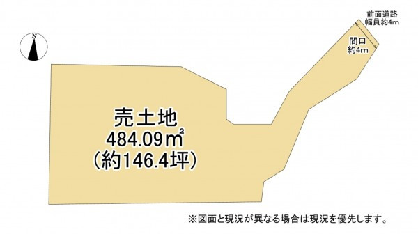 大津市御殿浜、土地の間取り画像です