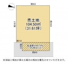 草津市東矢倉、土地の間取り画像です