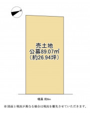 大津市大江、土地の間取り画像です