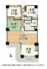 大津市唐崎、マンションの間取り画像です