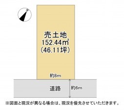 湖南市岡出、土地の間取り画像です