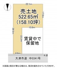 大津市坂本、土地の間取り画像です