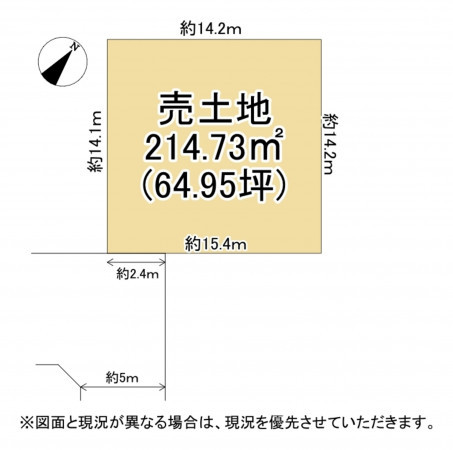 草津市木川町、土地の間取り画像です