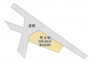 甲賀市水口町、土地の間取り画像です