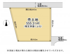 大津市石場、土地の間取り画像です
