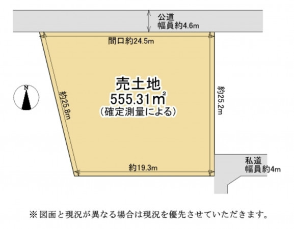 大津市石場、土地の間取り画像です