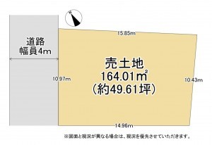 大津市坂本、土地の間取り画像です