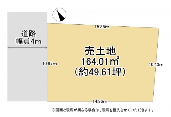 大津市坂本、土地の間取り画像です