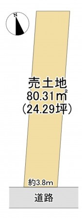 大津市際川、土地の間取り画像です