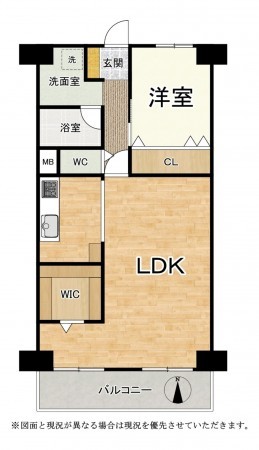 大津市におの浜、マンションの間取り画像です