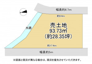 草津市草津、土地の間取り画像です