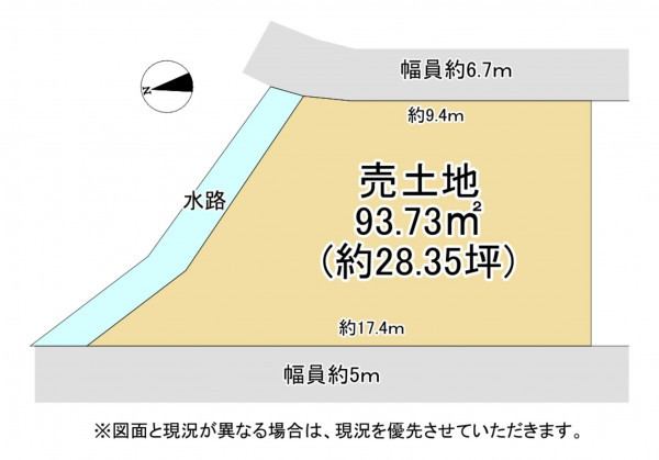 草津市草津、土地の間取り画像です
