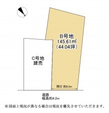 甲賀市水口町、土地の間取り画像です