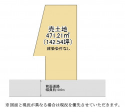 甲賀市水口町、土地の間取り画像です