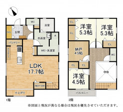 大津市坂本、中古一戸建ての間取り画像です