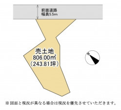 湖南市石部南、土地の間取り画像です