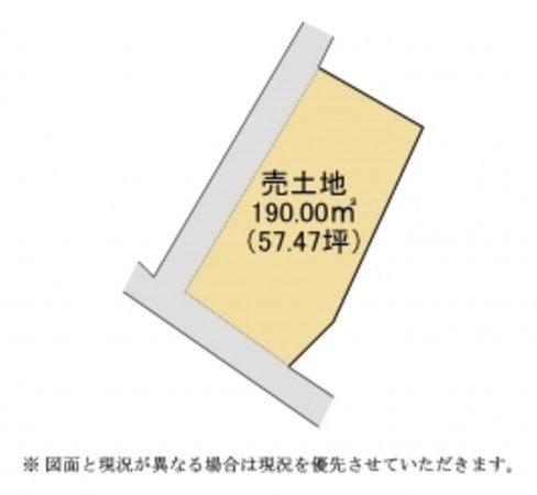 大津市雄琴、土地の間取り画像です