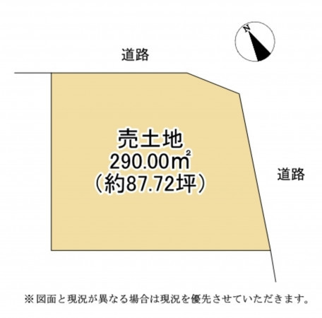甲賀市水口町、土地の間取り画像です