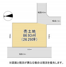 大津市田辺町、土地の間取り画像です