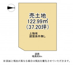 草津市追分、土地の間取り画像です