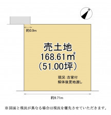 草津市矢橋町、土地の間取り画像です