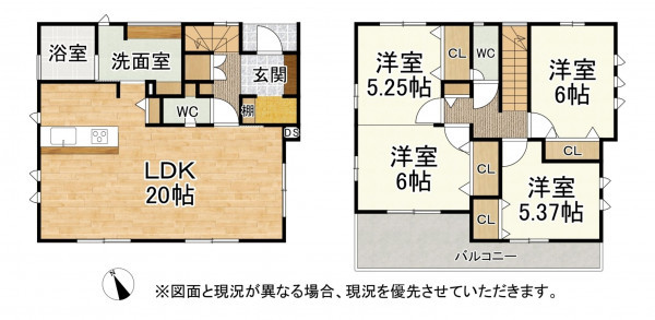 大津市坂本、新築一戸建ての間取り画像です