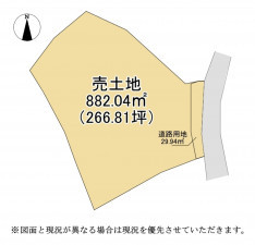 草津市青地町、土地の間取り画像です