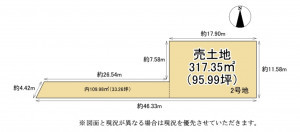 草津市矢橋町、土地の間取り画像です