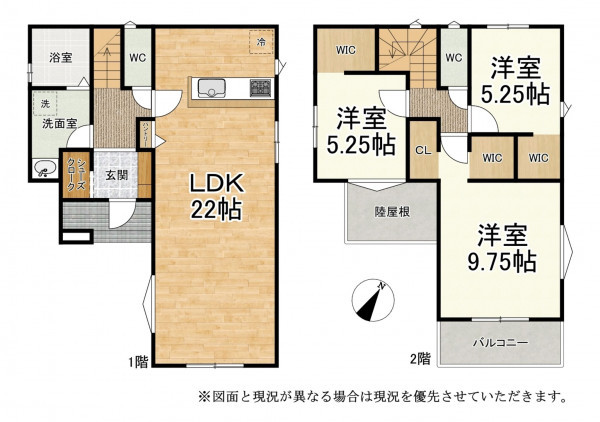 大津市下阪本、新築一戸建ての間取り画像です