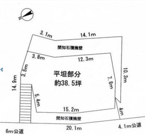 横須賀市公郷町、土地の間取り画像です