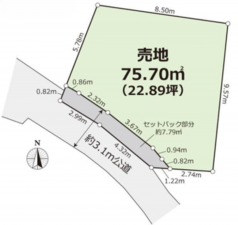 横須賀市根岸町、土地の間取り画像です