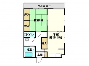 横須賀市三春町、マンションの間取り画像です