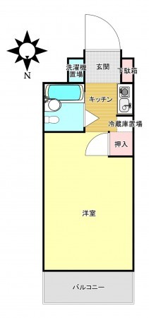 横須賀市佐野町、マンションの間取り画像です